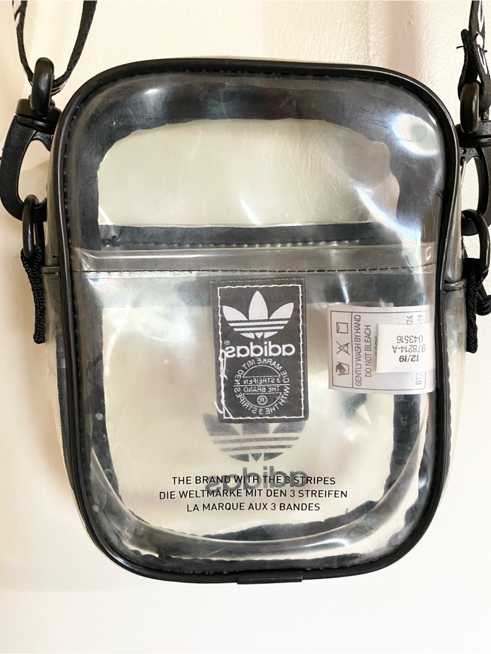 Adidas Originals Clear Mini Festival Crossbody in Black Trim - stadium bag - Picture 4 of 6